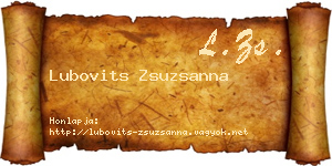 Lubovits Zsuzsanna névjegykártya